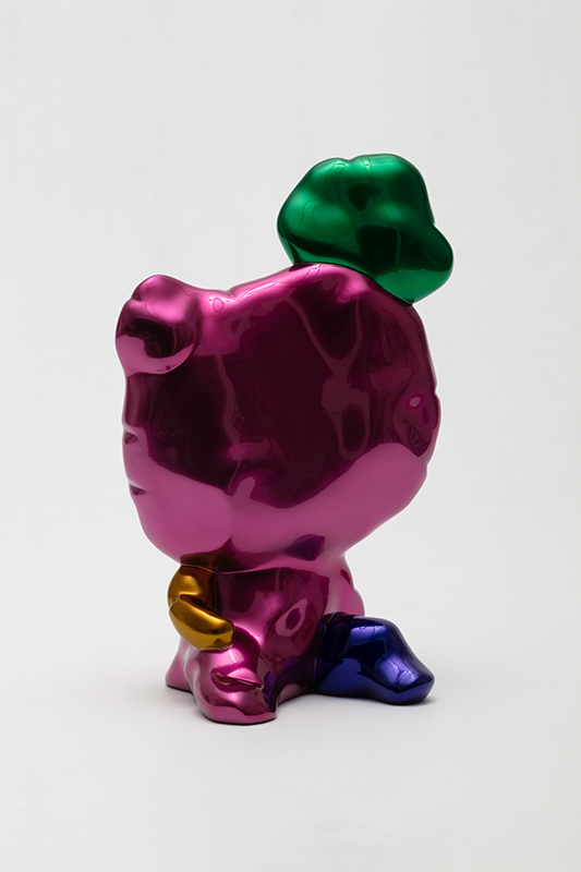 A Deflated and Quiet Movement-Pink Sleebu, 24x18x38cm, candy paint on resin, 2022.jpg