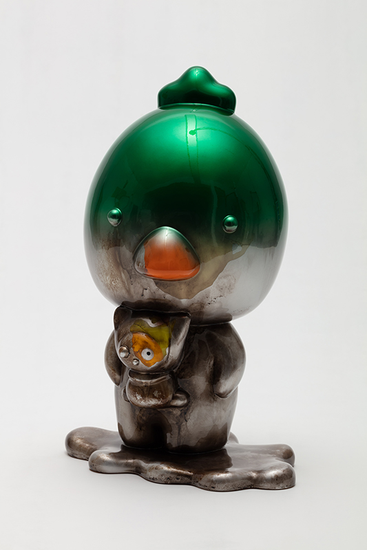 Parasite-Green Kokomi and baby Clo, 32x24x46cm,  candy and urethane paint on resin, 2022.jpg