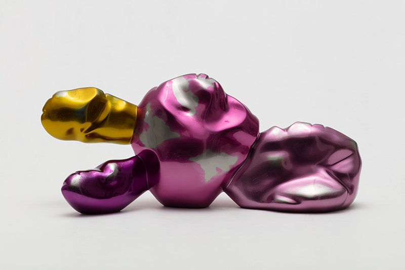 A Deflated and Quiet Movement-Old Trace Pink Ravi, 49x15x21cm, candy paint on resin, 2023.jpg