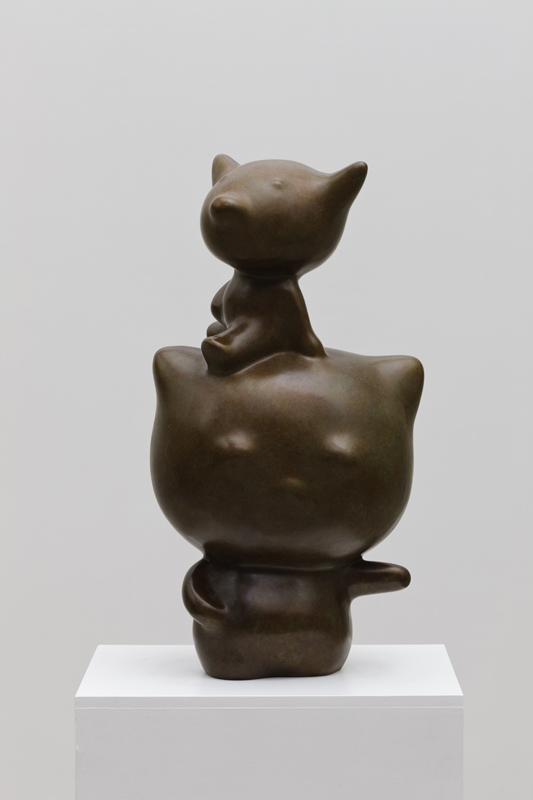 Bronze Suki on a Big Head Taehee, 30x24x57cm, bronze, 2015.JPG