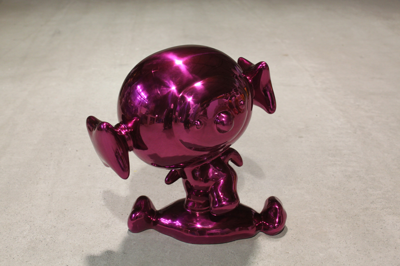 Pink Candy likes Peppermint Candy Hill, 42x24x41cm, candy paint on stainless steel, 2013.JPG