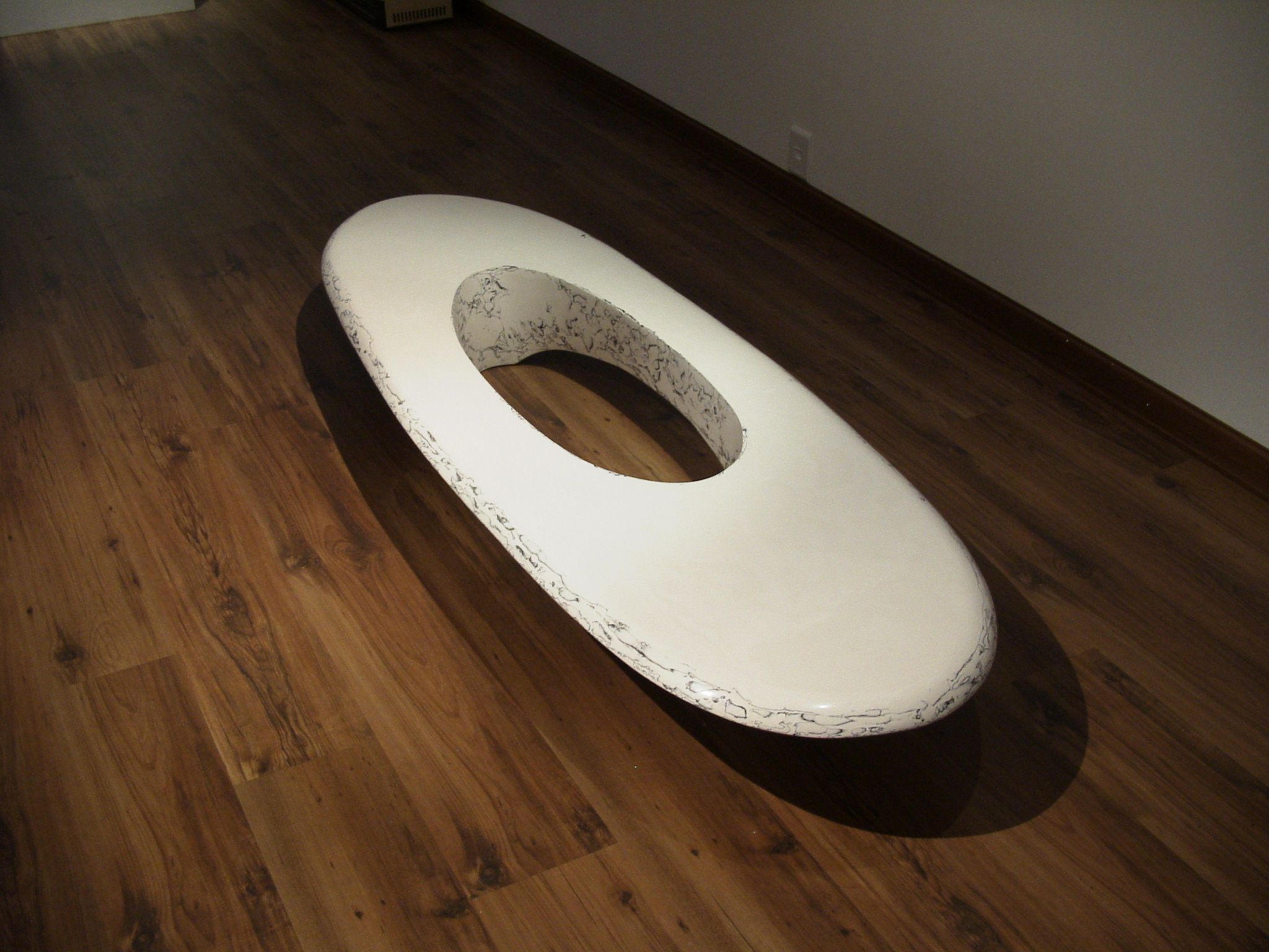A Respiration of the Earth 04-12, 180x60x22cm, plaster, korean ink, 2004.JPG