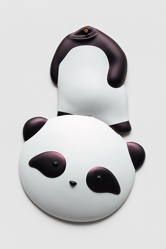 After the Puppet Show-Black Pandana Took Off his Head, 40x61x6cm, urethane paint on plastic, 2021.jpg