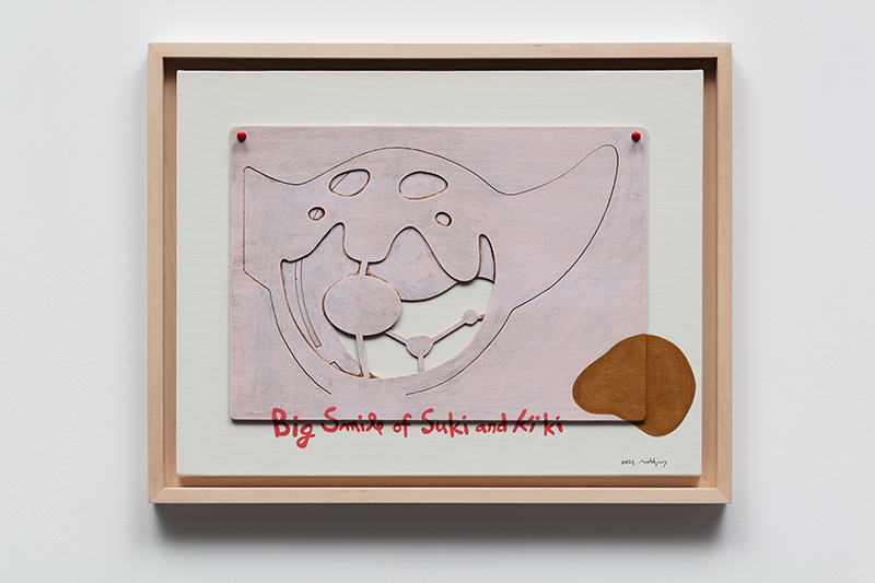 Big Smile of Suki and Kiki, 59x46.5x5cm, milk paint on wood and canvas, 2021.jpg